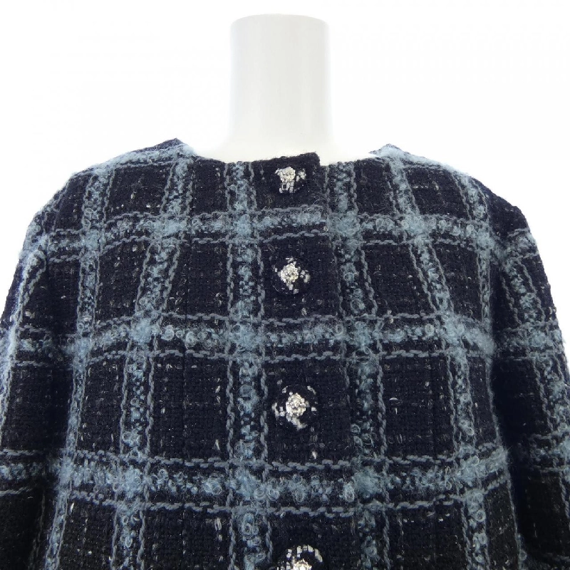 【Đối tượng phiếu giảm giá】Áo khoác không cổ CHANEL 642536