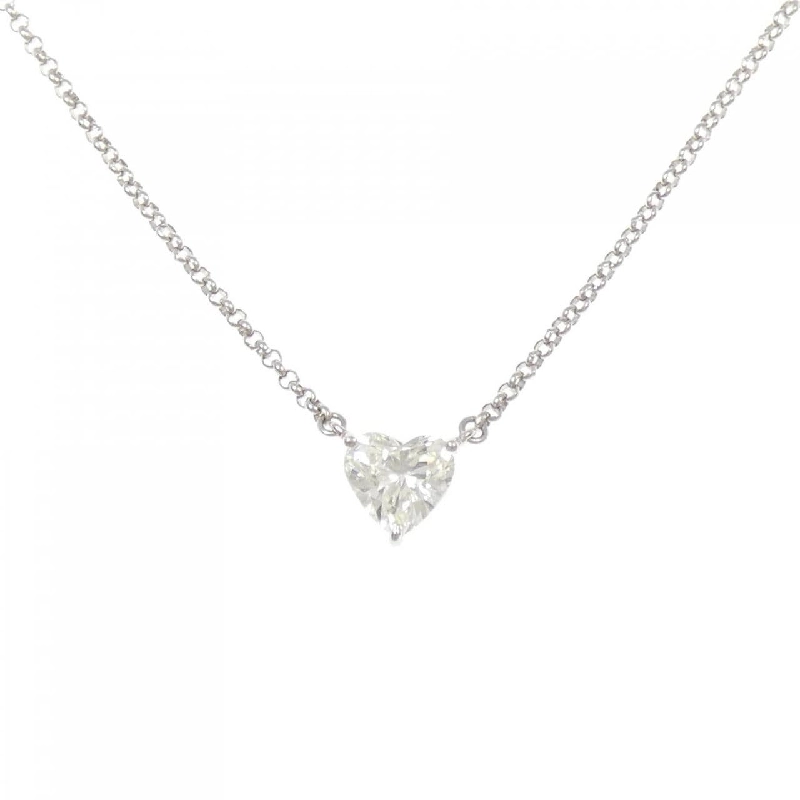 Dây chuyền kim cương PT900/PT850 0.787CT K SI2 hình trái tim - Hàng hiệu Authentic 871861