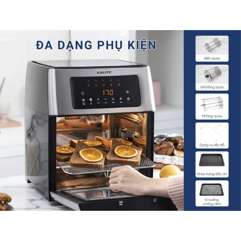 🔥 NỒI CHIÊN KHÔNG DẦU KALITE AIR PRO – DUNG TÍCH LỚN 12L, CHUẨN BỮA ĂN HEALTHY 792280