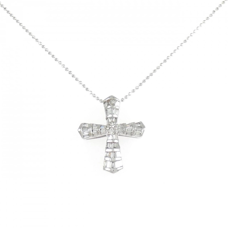 K18WG Dây chuyền kim cương chéo 0.42CT - Hàng hiệu Chính hãng 846964