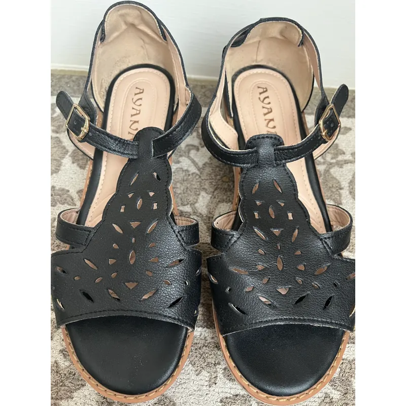 Giày da đen đế xuồng 556896