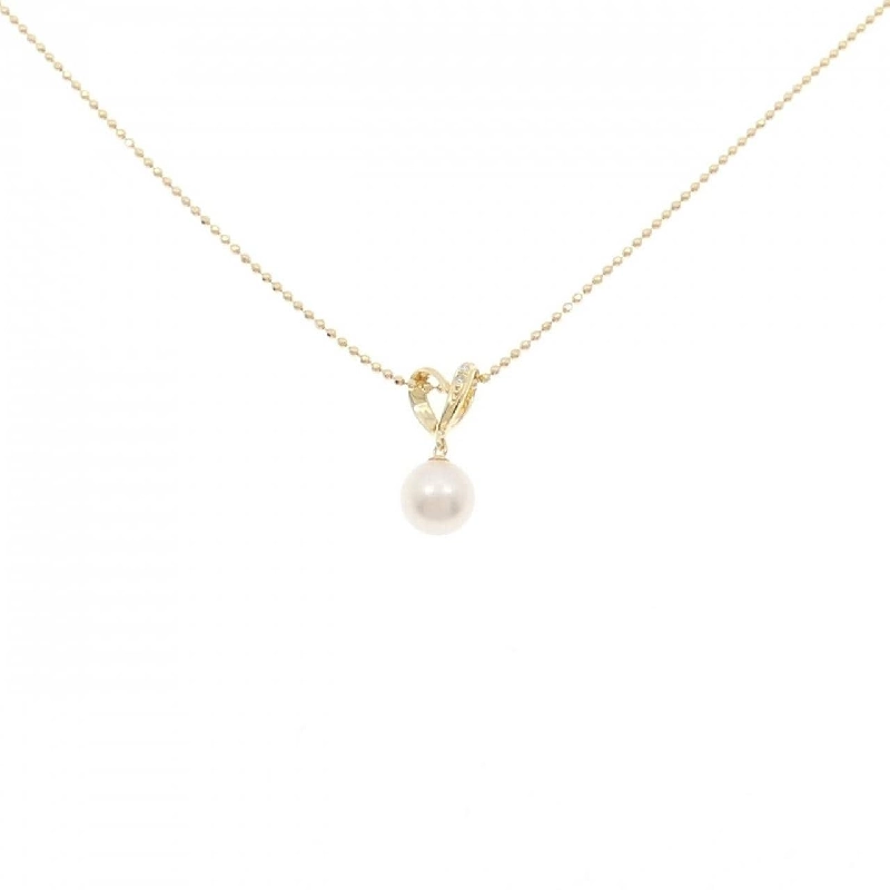 K18YG Ngọc trai Akoya Dây chuyền 7.3mm - Hàng hiệu Chính hãng 856402