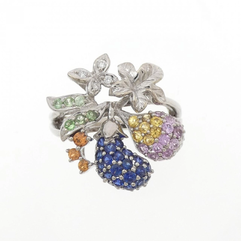 Nhẫn đá màu K18WG - Hàng hiệu Authentic 853695