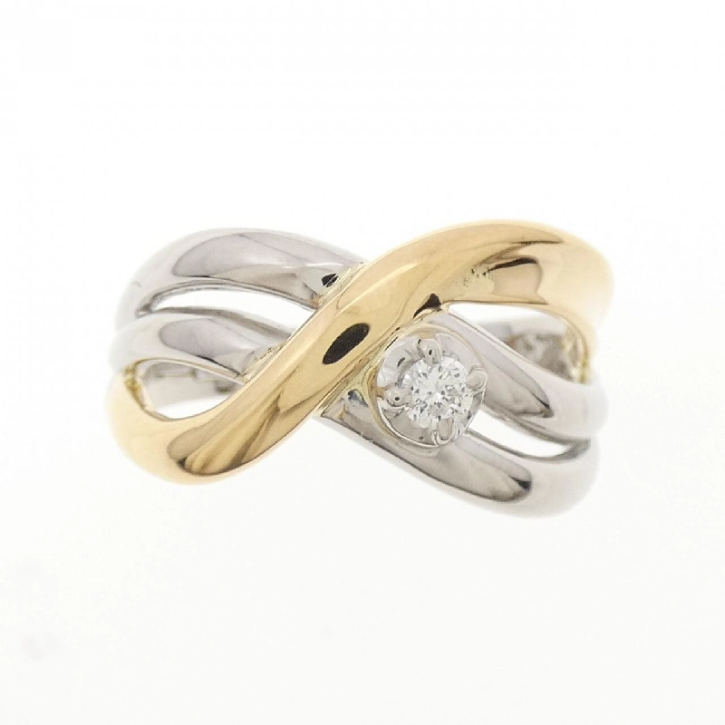 Nhẫn kim cương K18YG/PT900 0.06CT - Hàng hiệu Chính hãng 855071