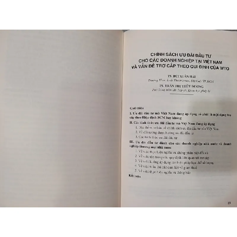Ưu đãi đầu tư và trợ cấp - Kinh nghiệm cho Việt Nam 711390