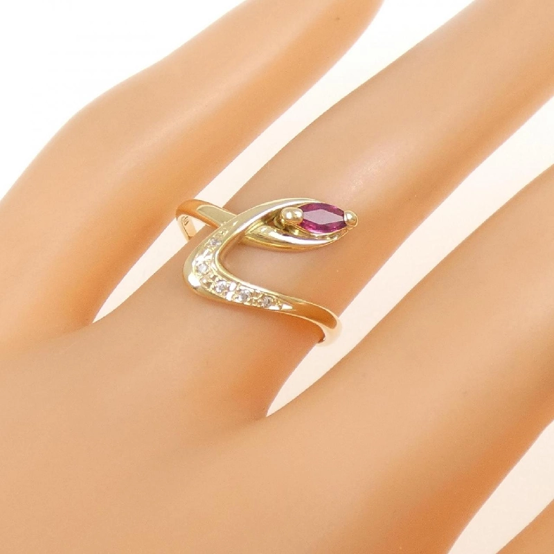 Nhẫn Ruby K18YG - Hàng hiệu Chính hãng 851853