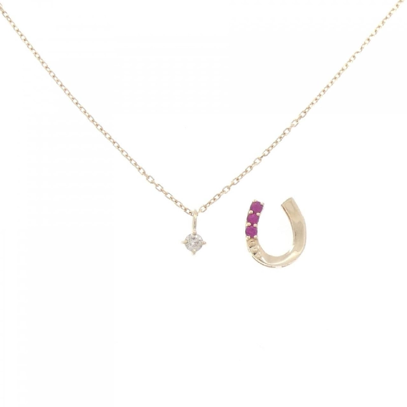 K10YG 2WAY Mặt dây chuyền Ruby - Hàng hiệu Chính hãng 861993