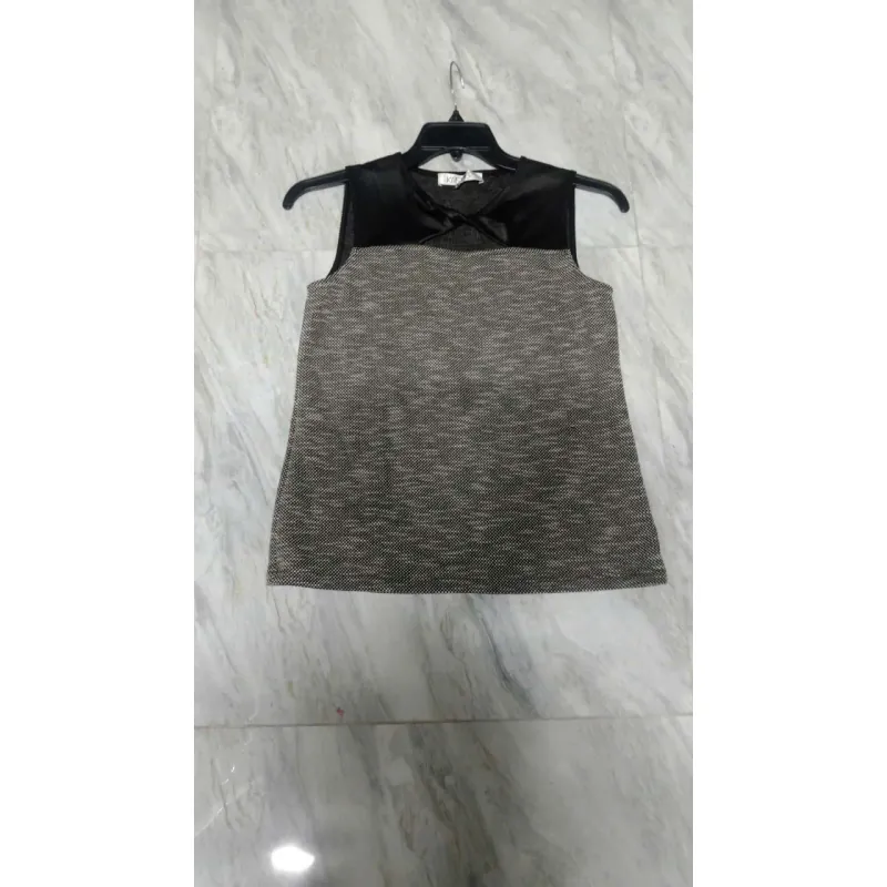 Áo vải bố phối hợp với vải da 728515