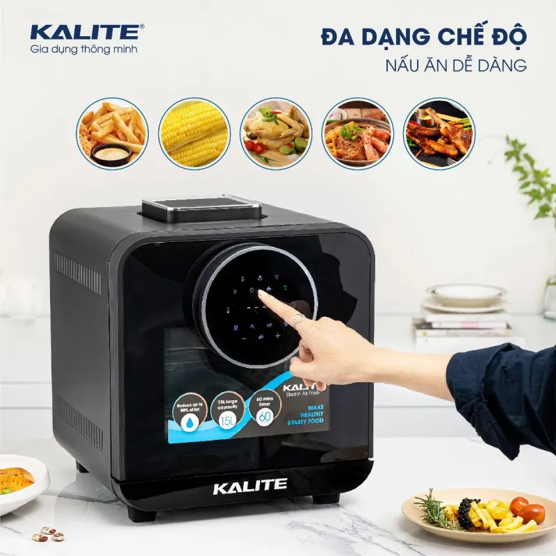 🔥 Nồi chiên hơi nước KALITE STEAM STAR 15L – Đa năng gọn nhẹ cho bữa ăn mỗi ngày 792131