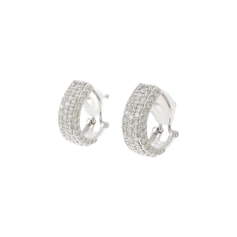 K18WG Bông tai/Khuyên tai kim cương Pavé 2.00CT - Hàng hiệu Chính hãng 867670