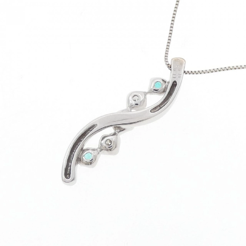 K18WG Paraiba Tourmaline Necklace 0.16CT - Hàng hiệu Authentic 859572