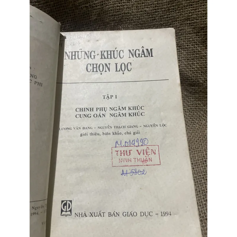 Những khúc ngâm chọn lọc - chinh phụ ngâm khúc,  cung oán ngâm khúc 712446