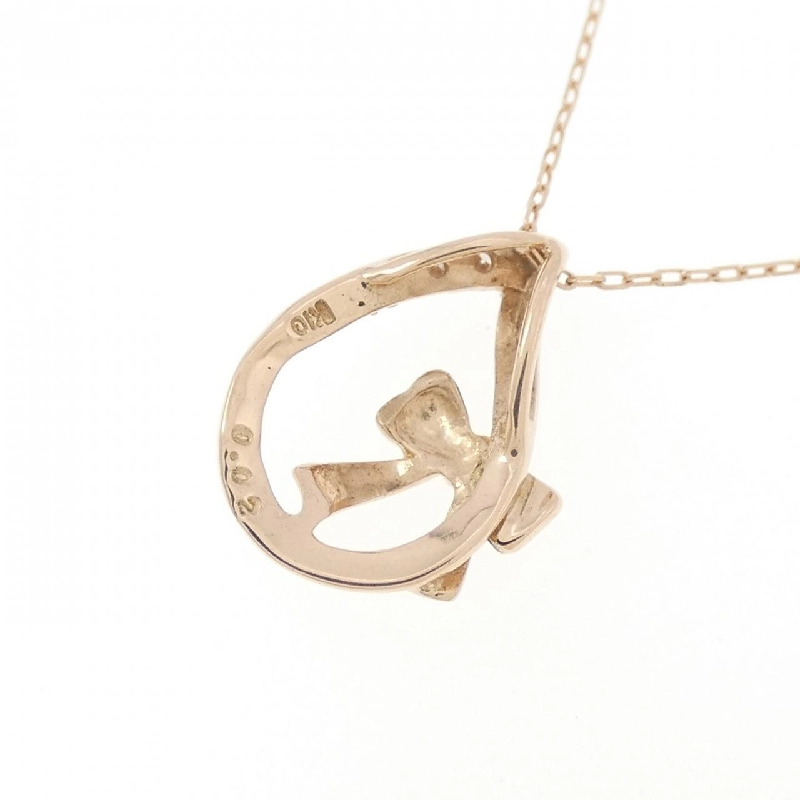 K10PG Ruy băng Dây chuyền kim cương 0.02CT - Hàng hiệu Chính hãng 859306