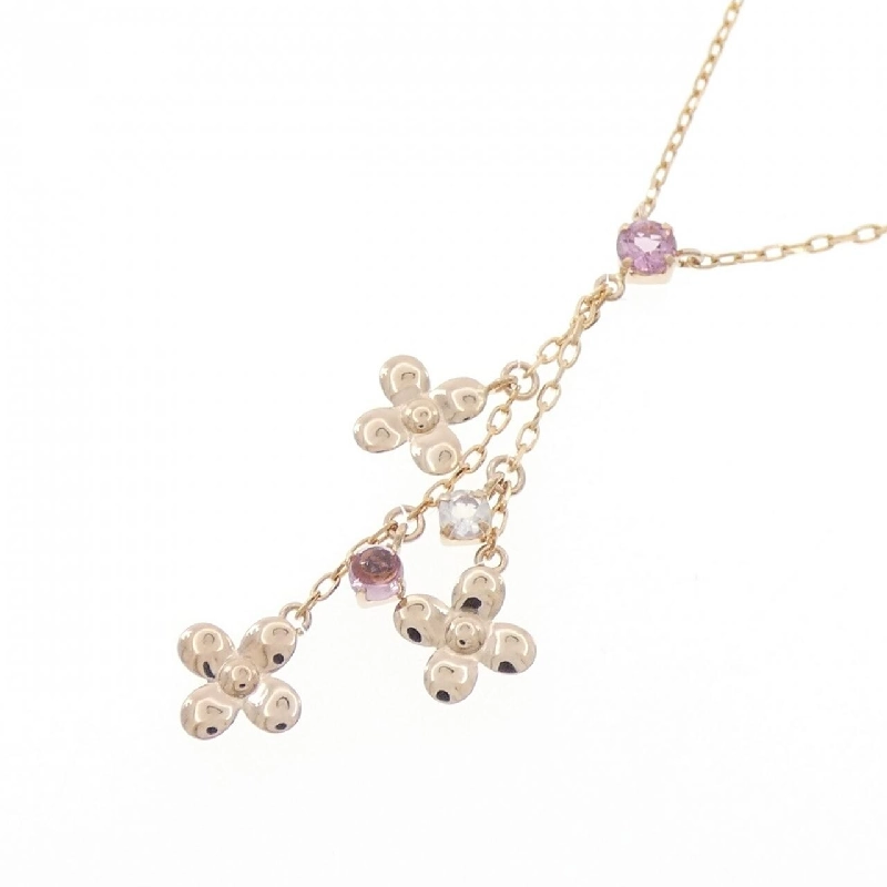 K18PG Hoa Tourmaline Dây Chuyền - Hàng hiệu Chính hãng 859989