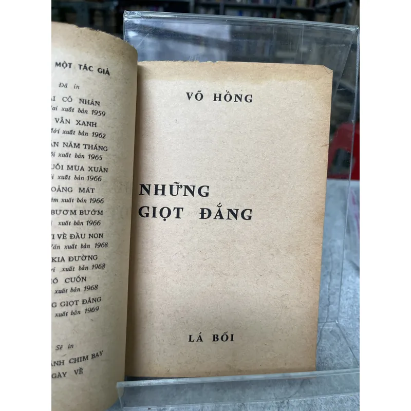 NHỮNG GIỌT ĐẮNG- VÕ HỒNG 704138