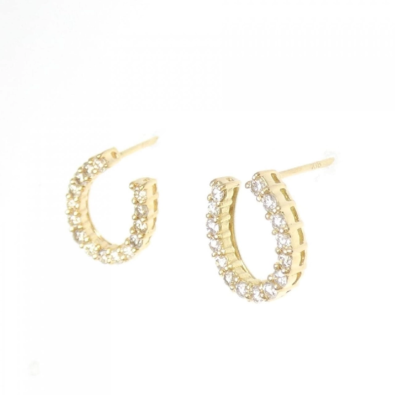 K18YG Nhẫn ngựa kim cương Bông tai 0.40CT - Hàng hiệu Chính hãng 875025