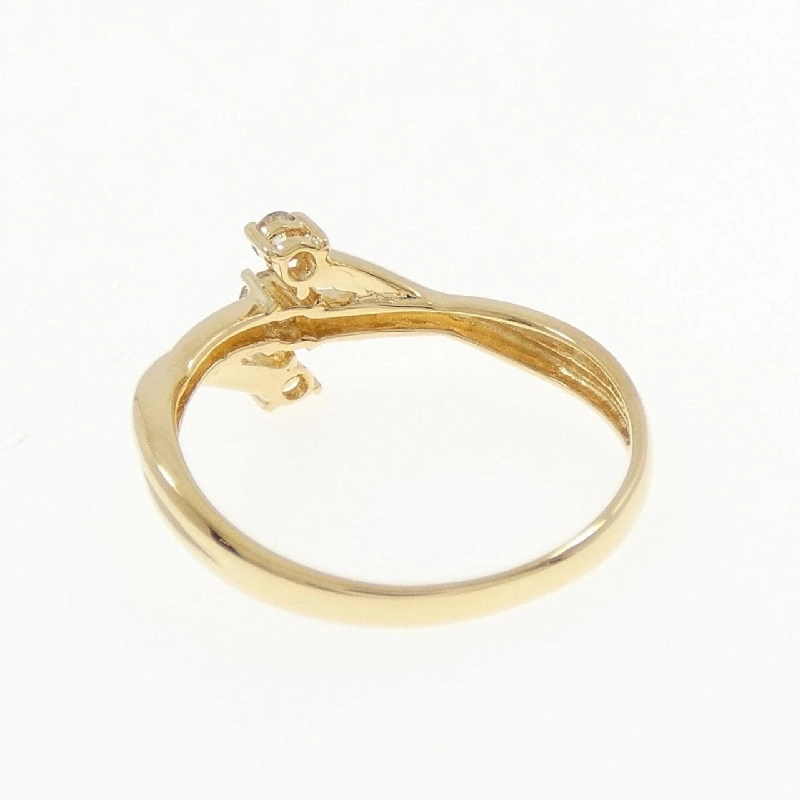 Nhẫn kim cương ba viên K18YG 0.14CT - Hàng hiệu Authentic 853475