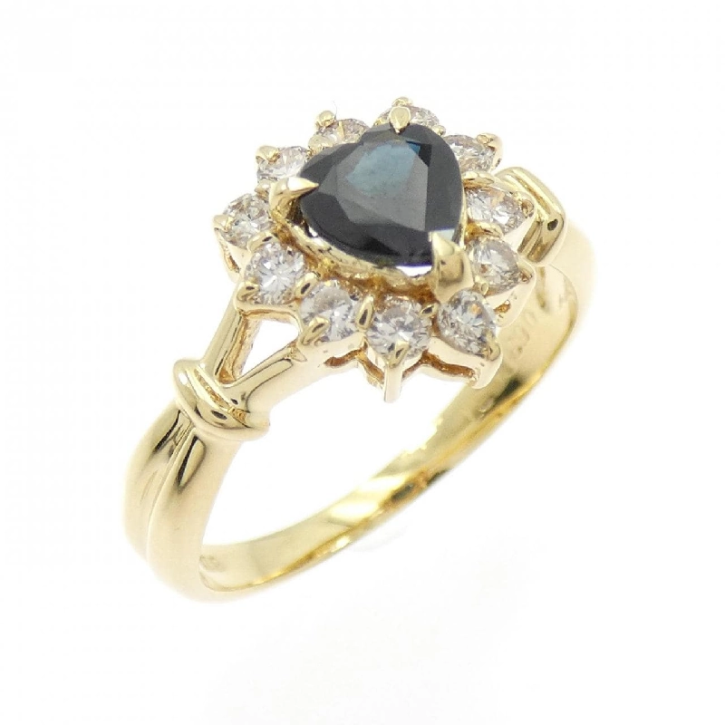 Nhẫn Sapphire hình trái tim K18YG 0.63CT - Hàng hiệu Chính hãng 849306