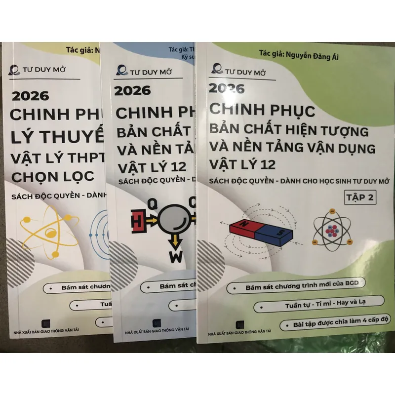 Combo 3 Sách Chinh Phục Vật Lý 12 (2 BT-1 LT) Thầy Nguyễn Đăng Ái-TDM Có Đáp Án  559740