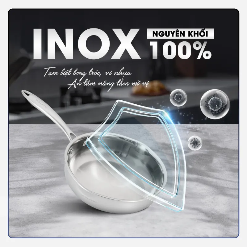 Chảo Inox Nguyên Khối TRIPRO KALITE KL826V – Đỉnh Cao Chảo Inox Cao Cấp 733185