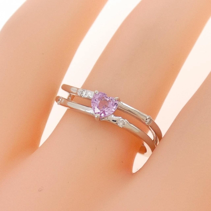 Nhẫn Sapphire hình trái tim K18WG 0.34CT - Hàng hiệu Chính hãng 851013