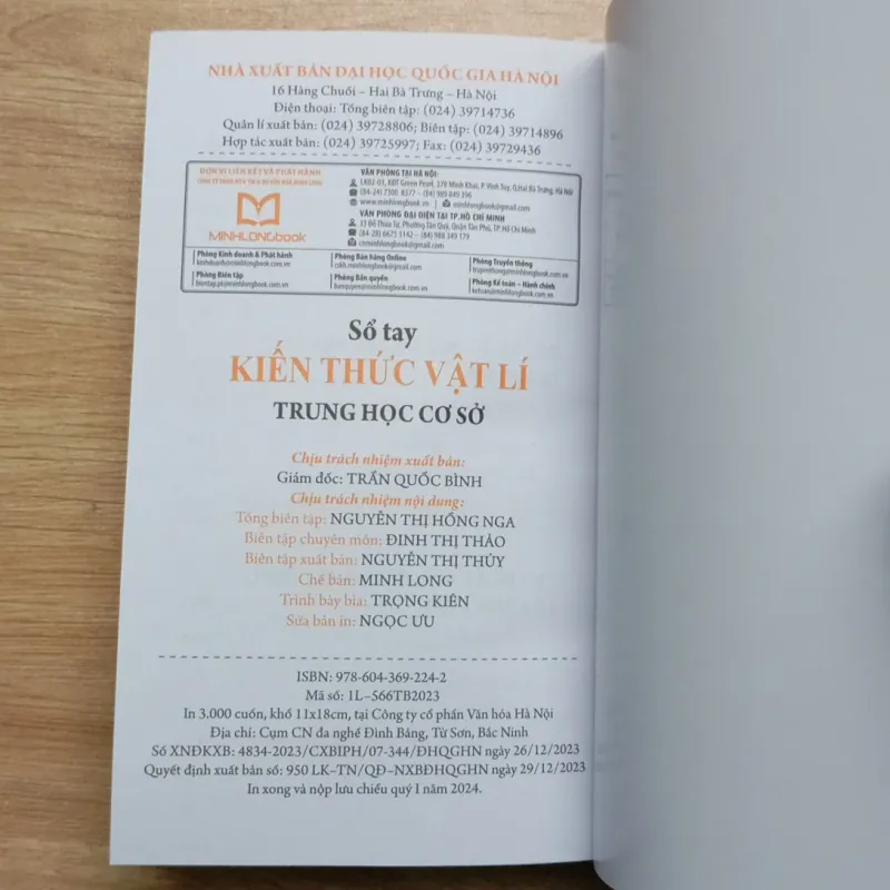 Sổ tay kiến thức Vật Lí THCS 931244