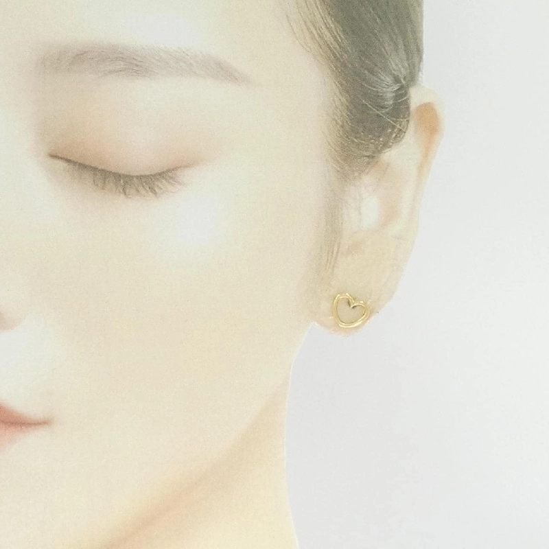 K18YG Bông tai hình trái tim - Hàng hiệu Chính hãng 875594