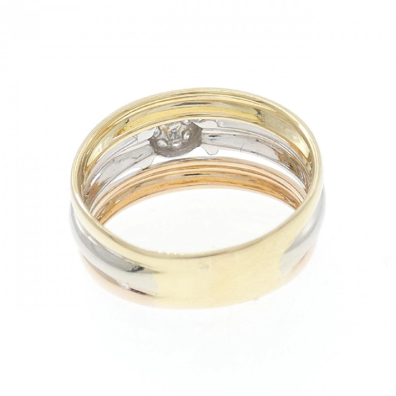 Nhẫn kim cương ba màu 750 0.14CT - Hàng hiệu Authentic 848835