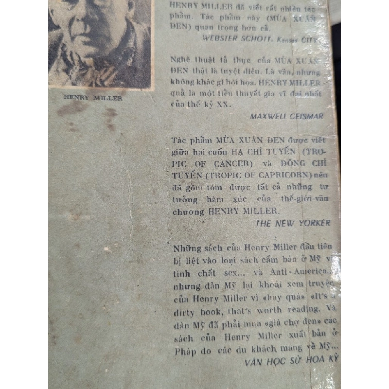 Mùa xuân đen - Henry Miller ( bản dịch của Hoàng Uyên Ly ) 740238