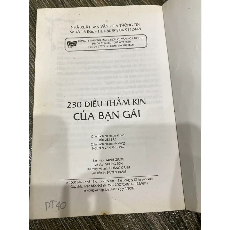 230 ĐIỀU THẦM KÍN CỦA BẠN GÁI***TẶNG QUÀ 0Đ FREESHIP 688395