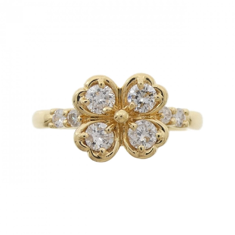 Nhẫn kim cương K18YG hình cỏ ba lá 0.50CT 670825
