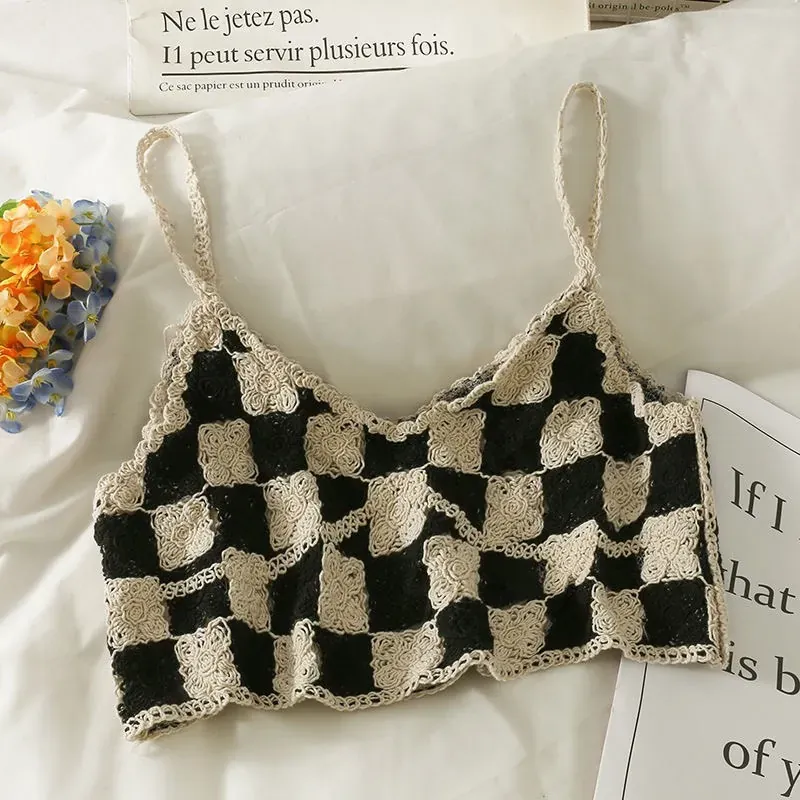 3c Áo Len Đan Croptop 2 Dây Tanktop  592830