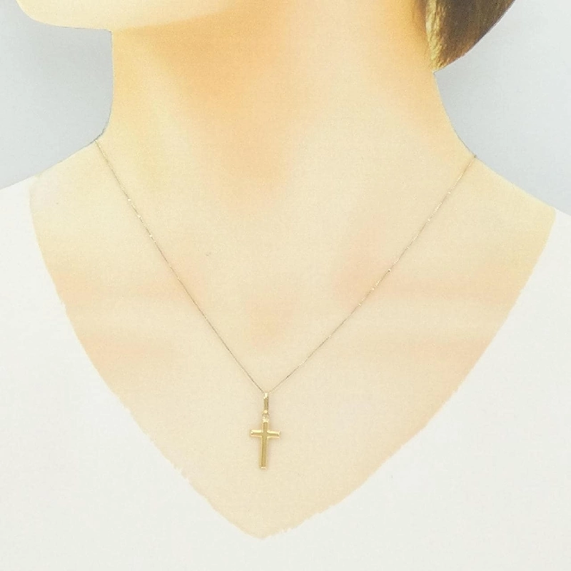 K18YG Dây chuyền hình chữ thập - Hàng hiệu Chính hãng 856332