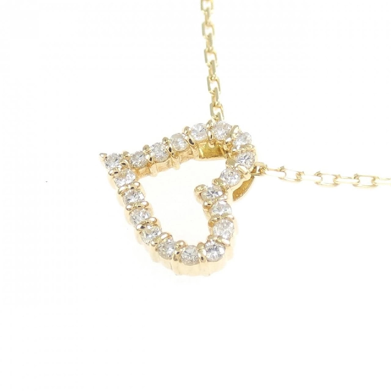 K18YG Dây chuyền kim cương hình trái tim - Hàng hiệu Chính hãng 861333