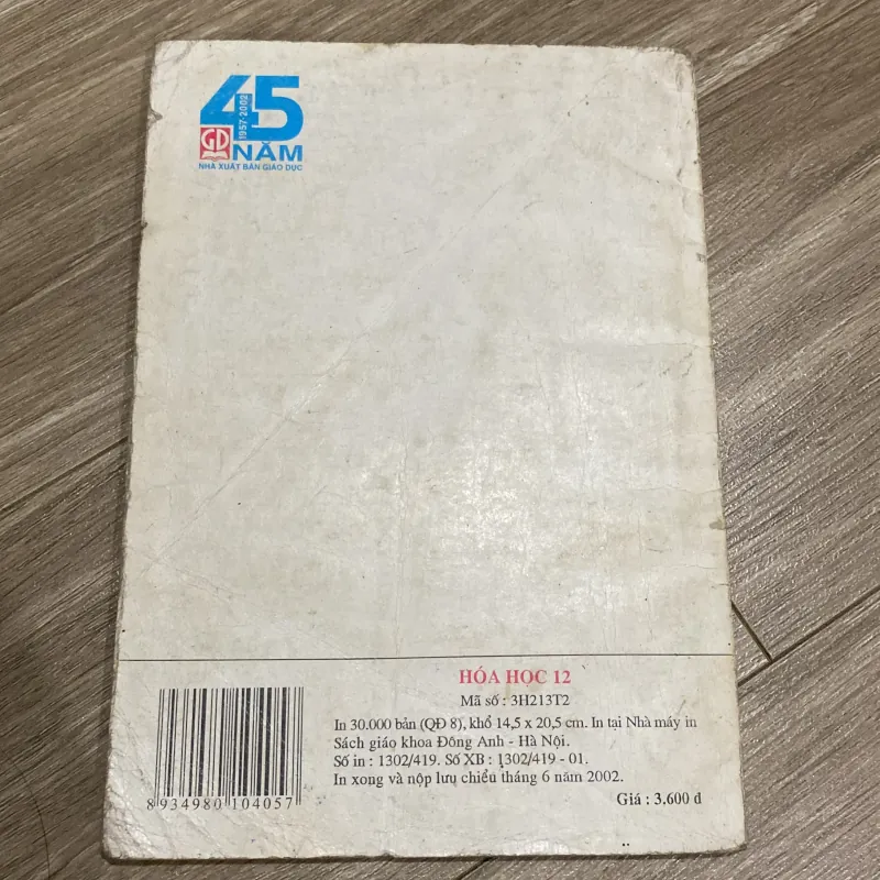 HÓA HỌC 12 (XB 2002) 993831