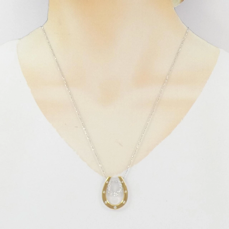 K18WG/K18YG/PT900 2WAY Dây chuyền kim cương 0.43CT - Hàng hiệu Authentic 847149