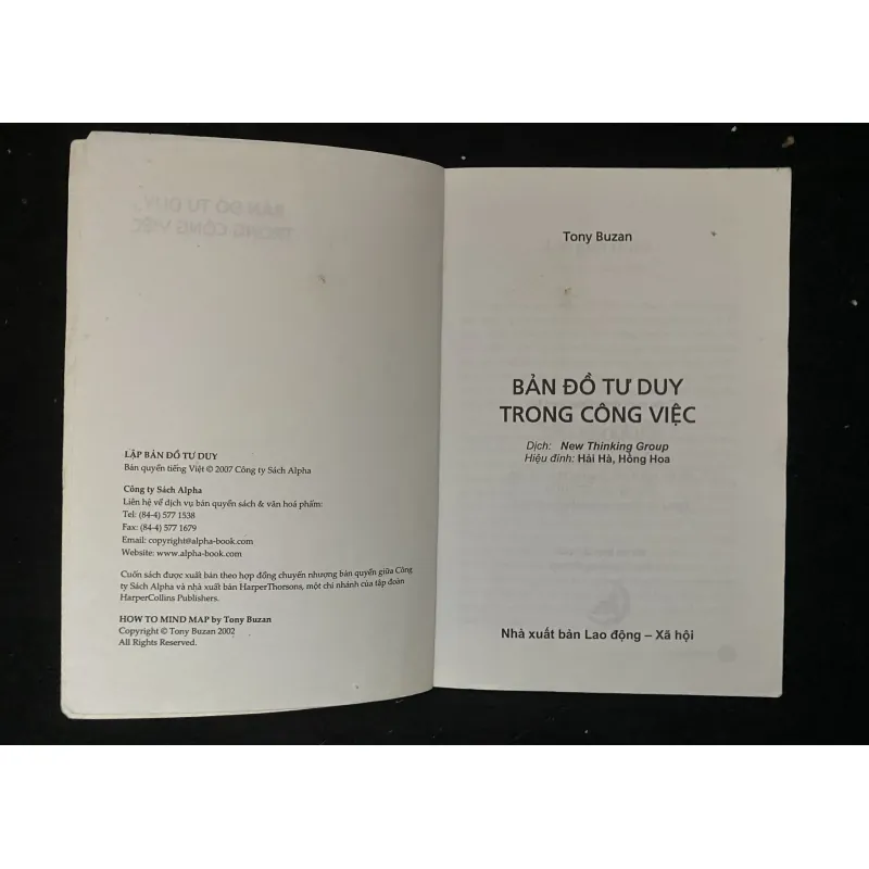 BẢN ĐỒ TƯ DUY TRONG CÔNG VIỆC- TONY BUZAN 1029097
