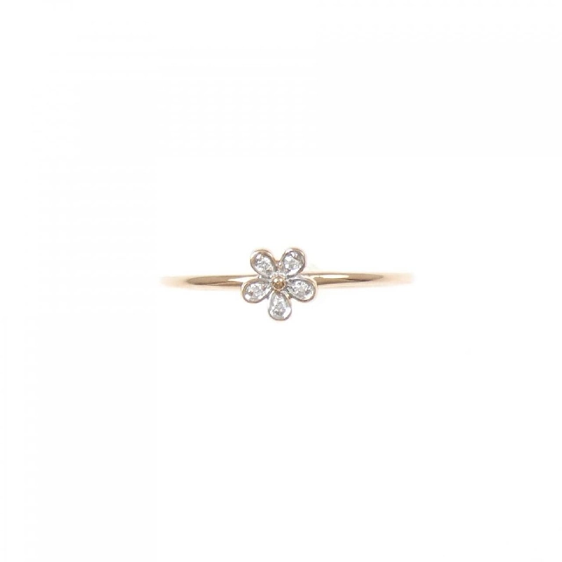 Nhẫn kim cương hoa 750PG/750WG 0.01CT 669588