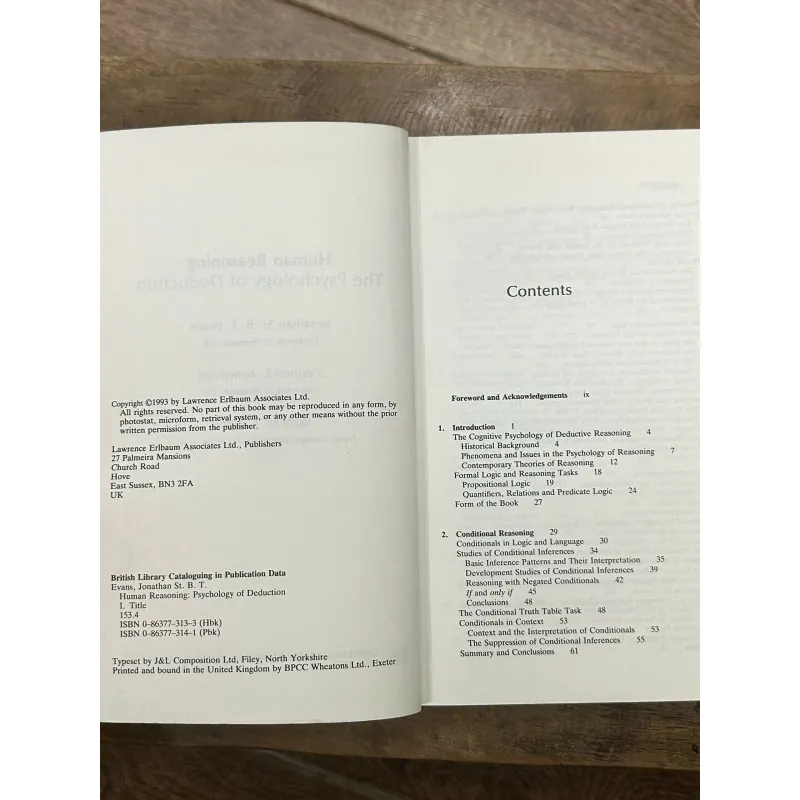 Human Reasoning - Jonathan S. B. T. Evans, Stephen E. Newstead, Ruth M. J. Byrne 739990