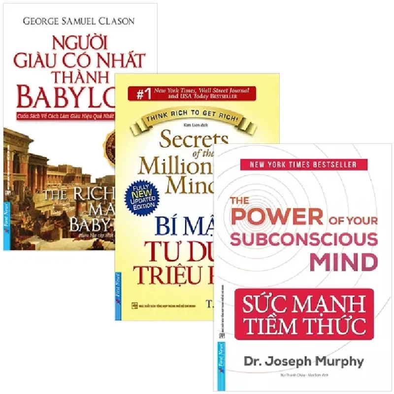 Combo Sách Sức Mạnh Tiềm Thức + Bí Mật Tư Duy Triệu Phú + Người Giàu Có Nhất Thành Babylon (Bộ 3 Cuốn) - Joseph Murphyc, George S Clason, T Harv Eker 742194