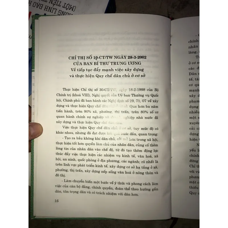 Các văn bản của Đảng, nhà nước về dân chủ ở cơ sở 736772