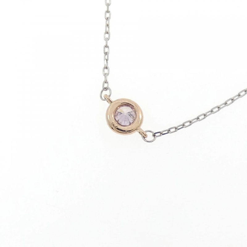 K18PG/PT850 Dây chuyền kim cương hồng - Hàng hiệu Authentic 861096