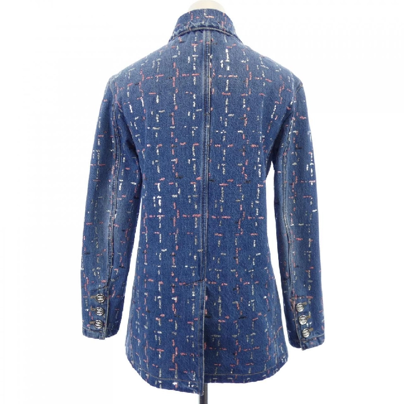 CHANEL METIERS D’ART LOOK 38 P75259V66855 Áo khoác denim - Hàng hiệu Authentic 819532