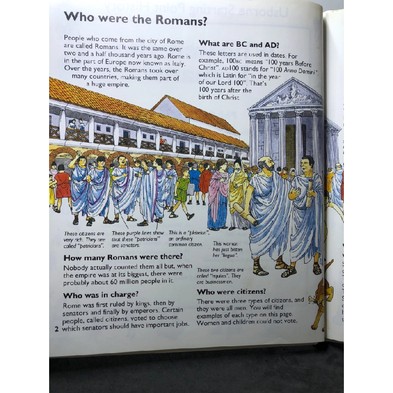Who were the Romans? BÌA CỨNG mới 85% bẩn nhẹ USBORNE HPB3107 NGOẠI VĂN 450778