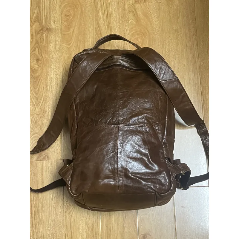 Balo nam 27x42x14 da thật 2hand 1013069