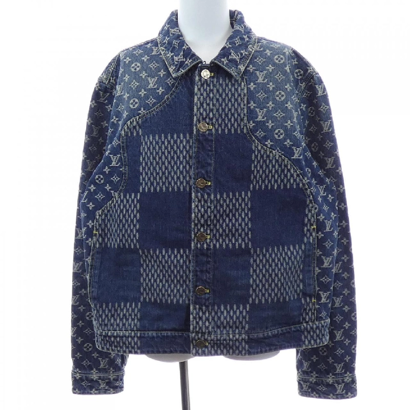 Áo khoác denim LOUIS VUITTON Giant Damier Wave Monogram NIGO HJA10WUZC - Hàng hiệu Chính hãng 892492