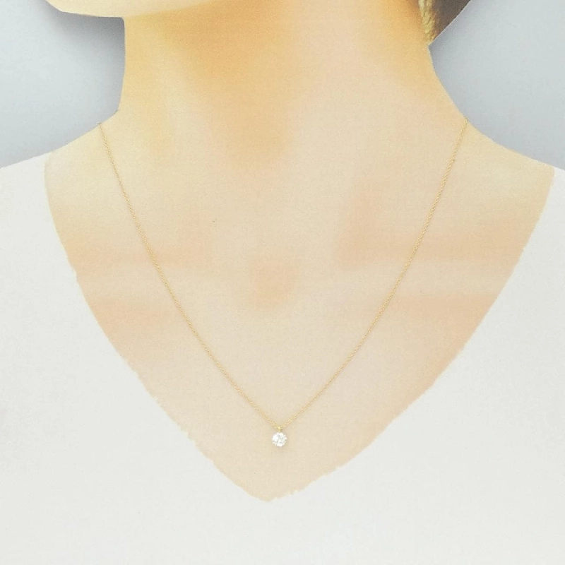 K18YG Dây chuyền kim cương 0.274CT D SI1 EXT H&C - Hàng hiệu Chính hãng 875445