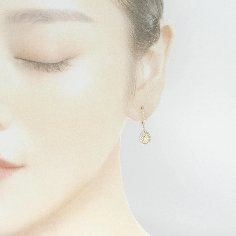 K18YG Bông tai kim cương 0.86CT - Hàng hiệu Chính hãng 872760