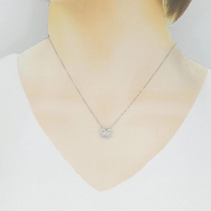 K18WG Nhẫn bốn lá kim cương 0.20CT - Hàng hiệu Chính hãng 864284