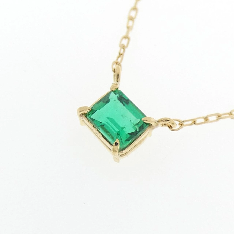 K18YG Emerald Necklace 0.21CT - Hàng hiệu Authentic 857338